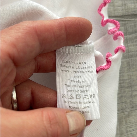 White and Pink Kids Tank Top - Picture 3 of 7